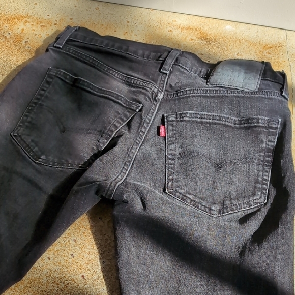 Levi's | 512 Black Denim Straight Cut Stretchy Jeans Size 32 - Picture 6 of 11